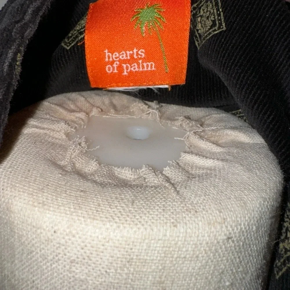Hearts of Palms printed Corduroy Jacket with embroidered borders-size approx Lg